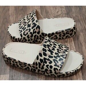 CORKY'S FOOTWEAR POPSICLE PLATFORM SANDAL LEOPARD SIZE 10 WORN ONCE LNC!